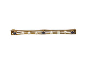 Antique Edwardian 10k Sapphire and Pearl Bar Brooch
