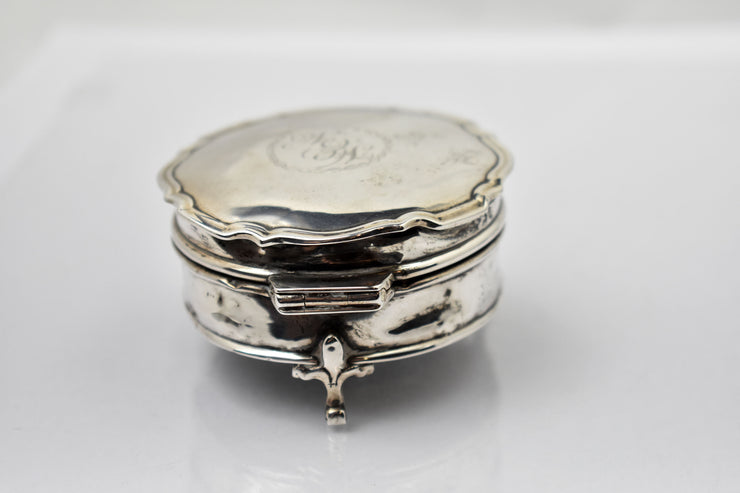 Antique 1919 Sterling Silver Trinket Box
