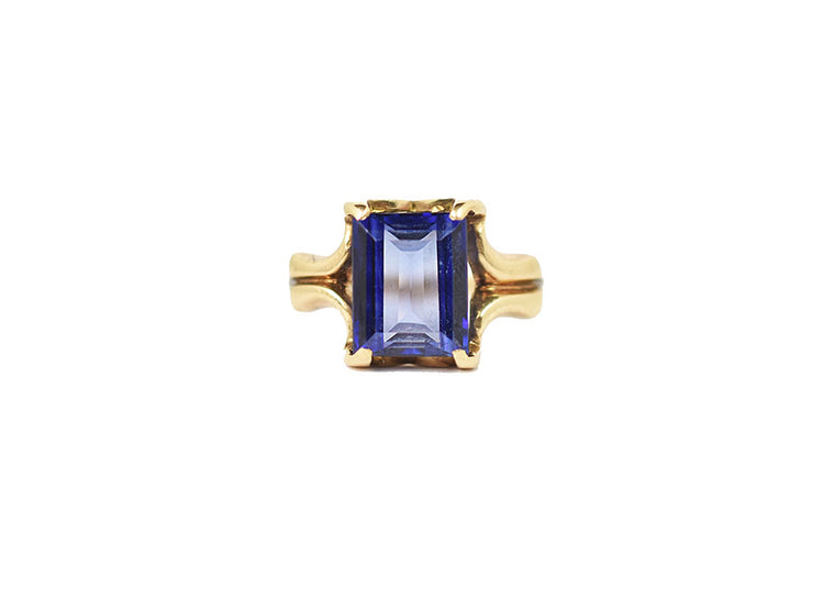 Retro 10k Sapphire Ring