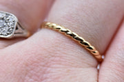 10k Twisted Gold Stacking Band
