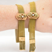 Matching Set of Gold Filled Victorian Wedding Bracelets