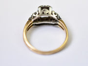 Gorgeous Vintage 14k/18k White & Yellow Gold Engagement & Wedding Ring Set