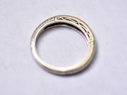 14k RESERVED - payment 4/4 - White Gold Wheat Sheaf & Diamond Wedding Band / Stacking Ring