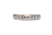 14k RESERVED - payment 4/4 - White Gold Wheat Sheaf & Diamond Wedding Band / Stacking Ring