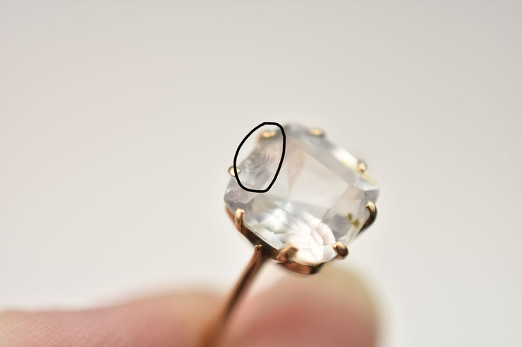 Vintage 15ct White Sapphire Ring