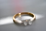 Vintage 9ct & Platinum White Zircon Ring