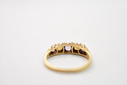 Vintage 9k Amethyst & Opal Band