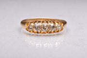Antique Edwardian (Circa 1910) 5 Stone Diamond Ring in 18k Yellow Gold