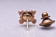 Vintage 10k Ruby and Seed Pearl Tie Tack / Pin
