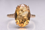 RESERVED - Vintage 9ct Genuine Citrine Solitaire ring