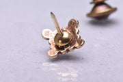 Vintage 10k Ruby and Seed Pearl Tie Tack / Pin