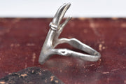 Sterling Silver Ring Shaped Like An Outstretched Hand