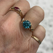 Estate 10k Blue Zircon Ring